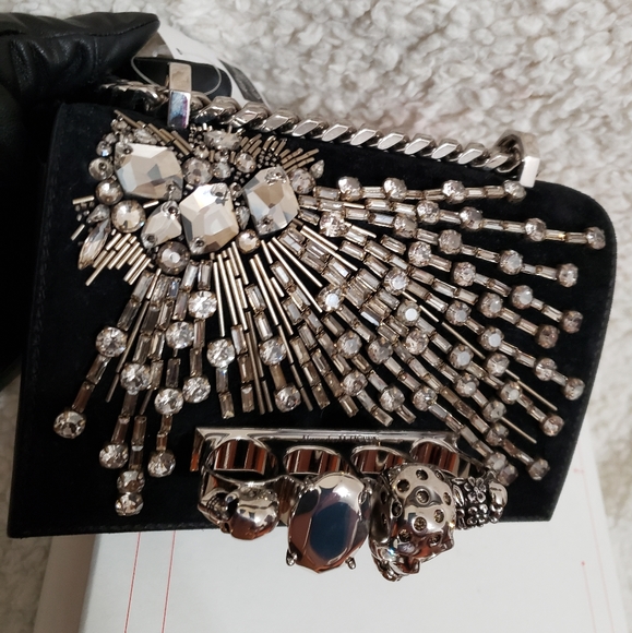 Alexander McQueen Mini Embellished Jewelled Satchel - Picture 12 of 13